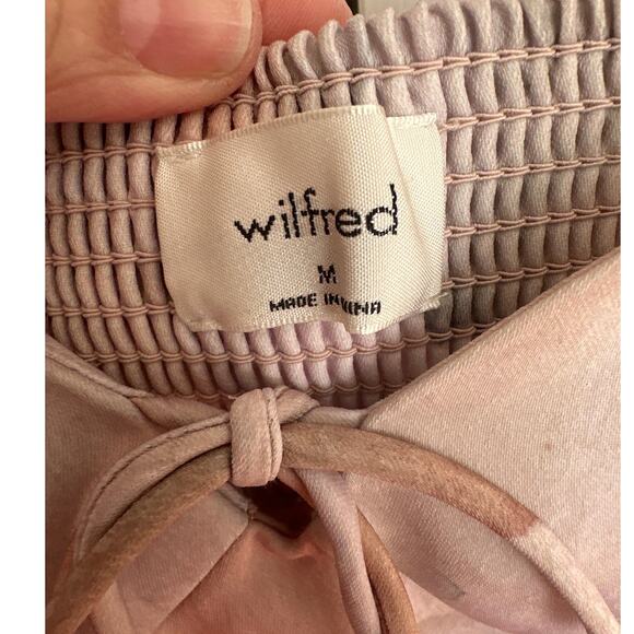 Wilfred‎ Free Novella Long Sleeve Blouse Birch/Pale Sky Aritzia Medium - Picture 2 of 8